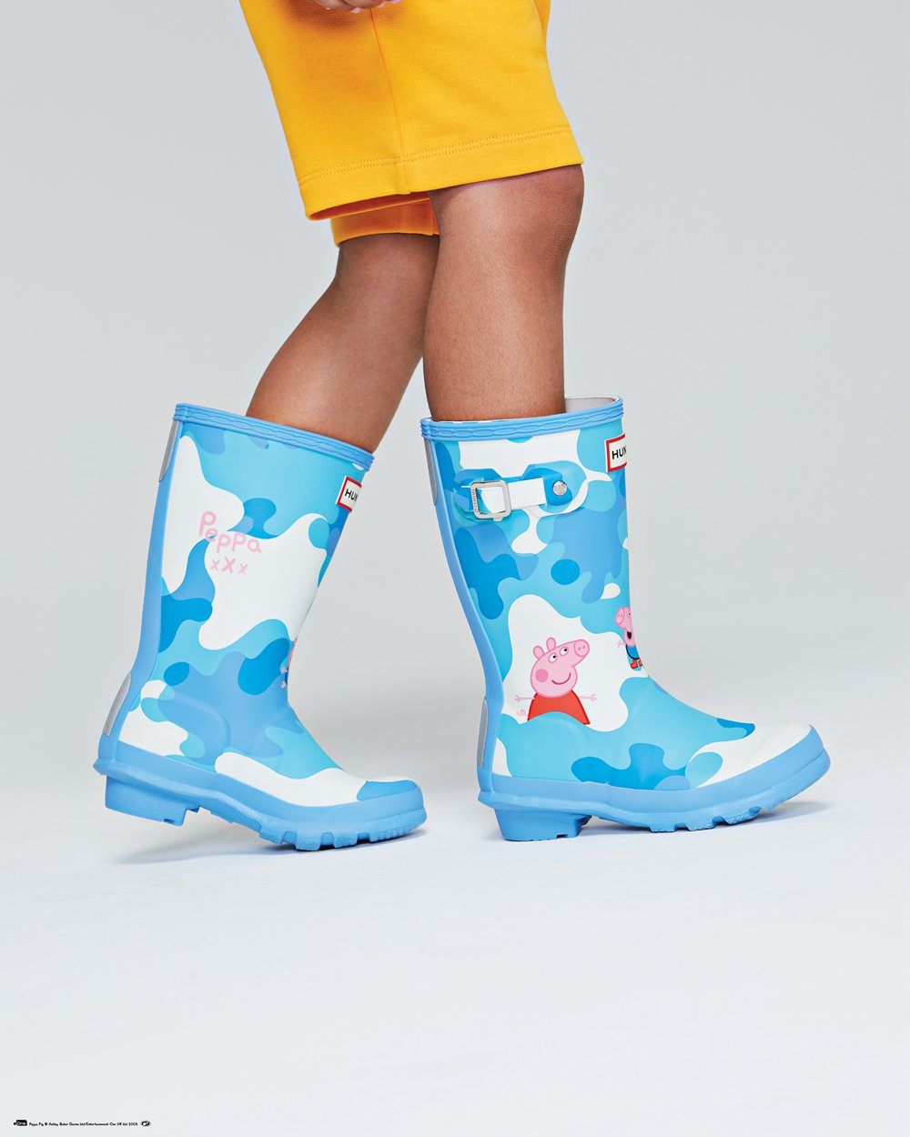 Bottes de Pluie Hunter Original Petits Peppa Pig Enfant Bleu OGHPCRQ-14